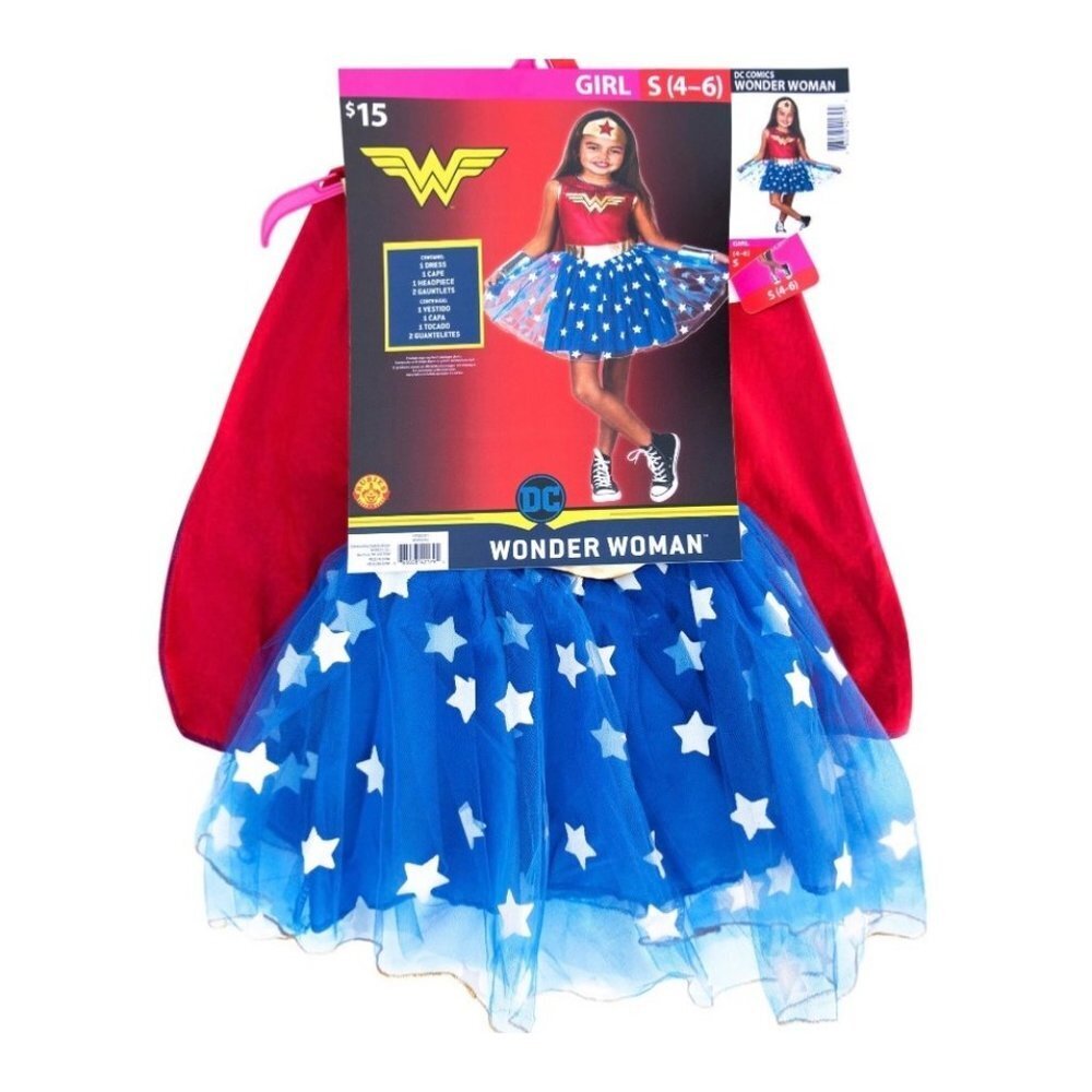 Girls Wonder Woman Halloween Costume  Sz S (6/6X) - Picture 3 of 6